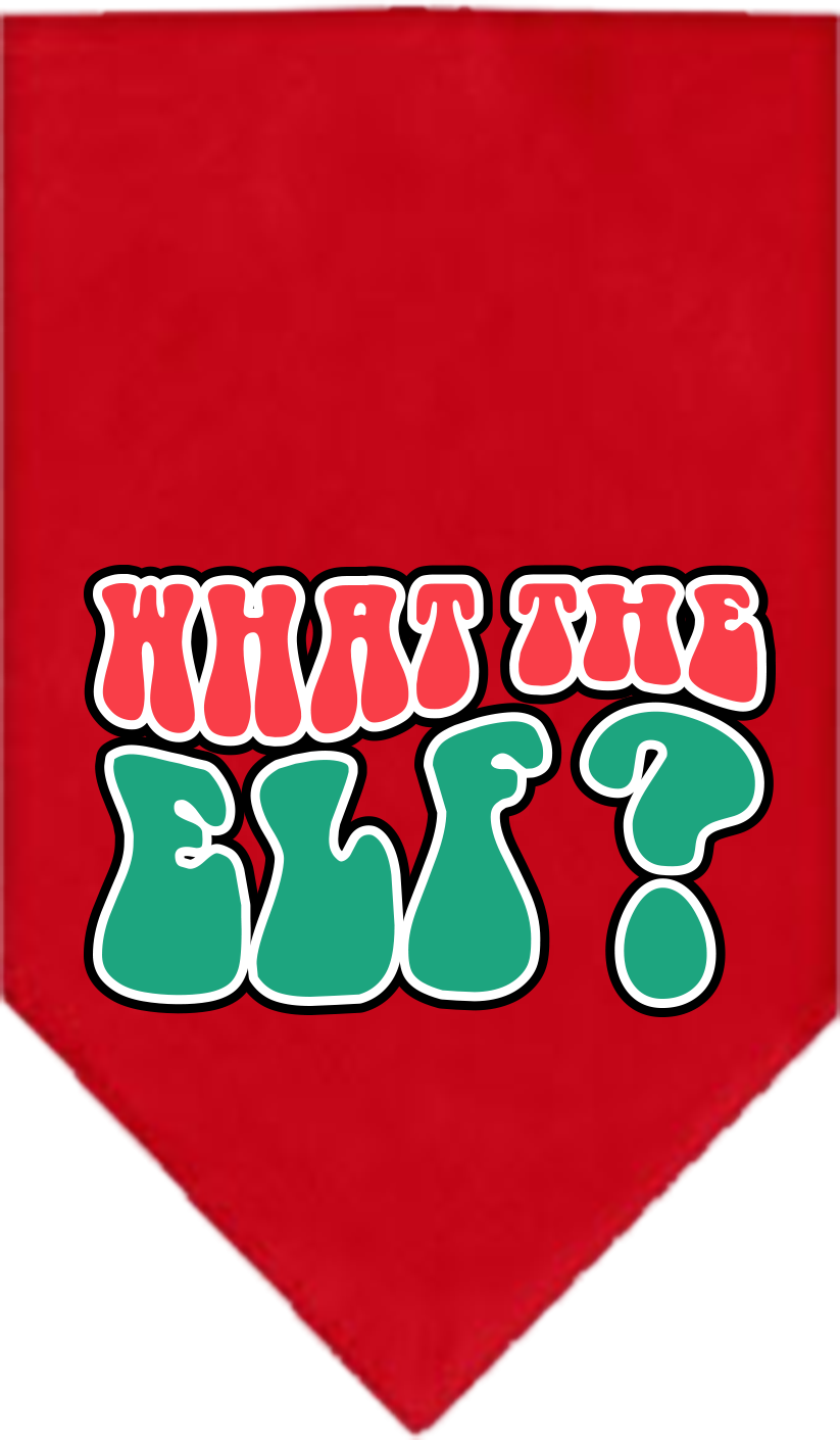 What the Elf Screen Print Bandana Red Size Large